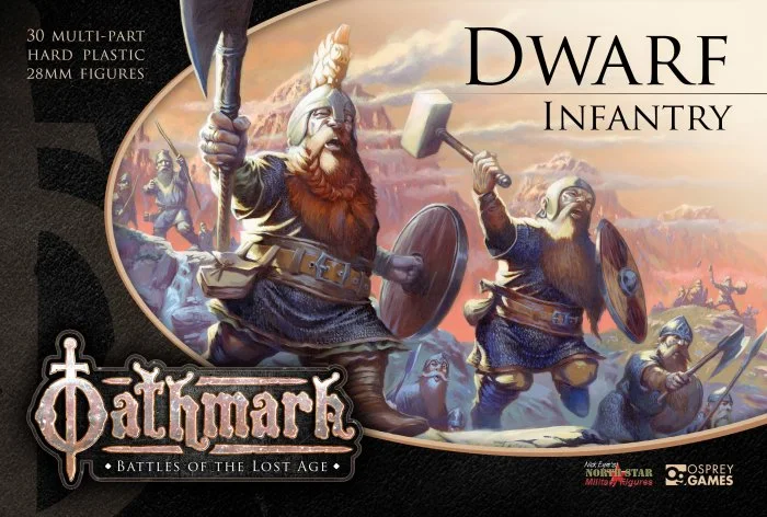 Oathmark Dwarf Infantry, 28 mm Scale Model Plastic Figures