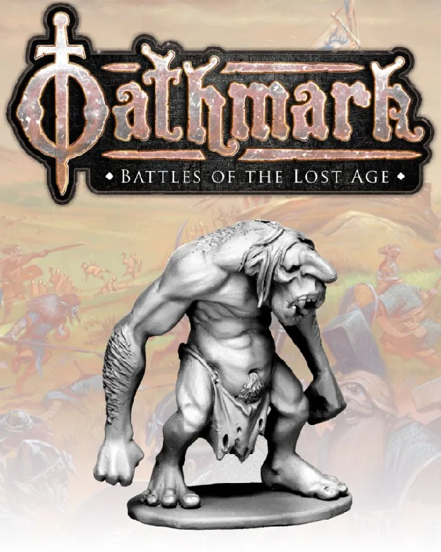 Oathmark Troll 1, 28 mm Scale Model Metallic Figure