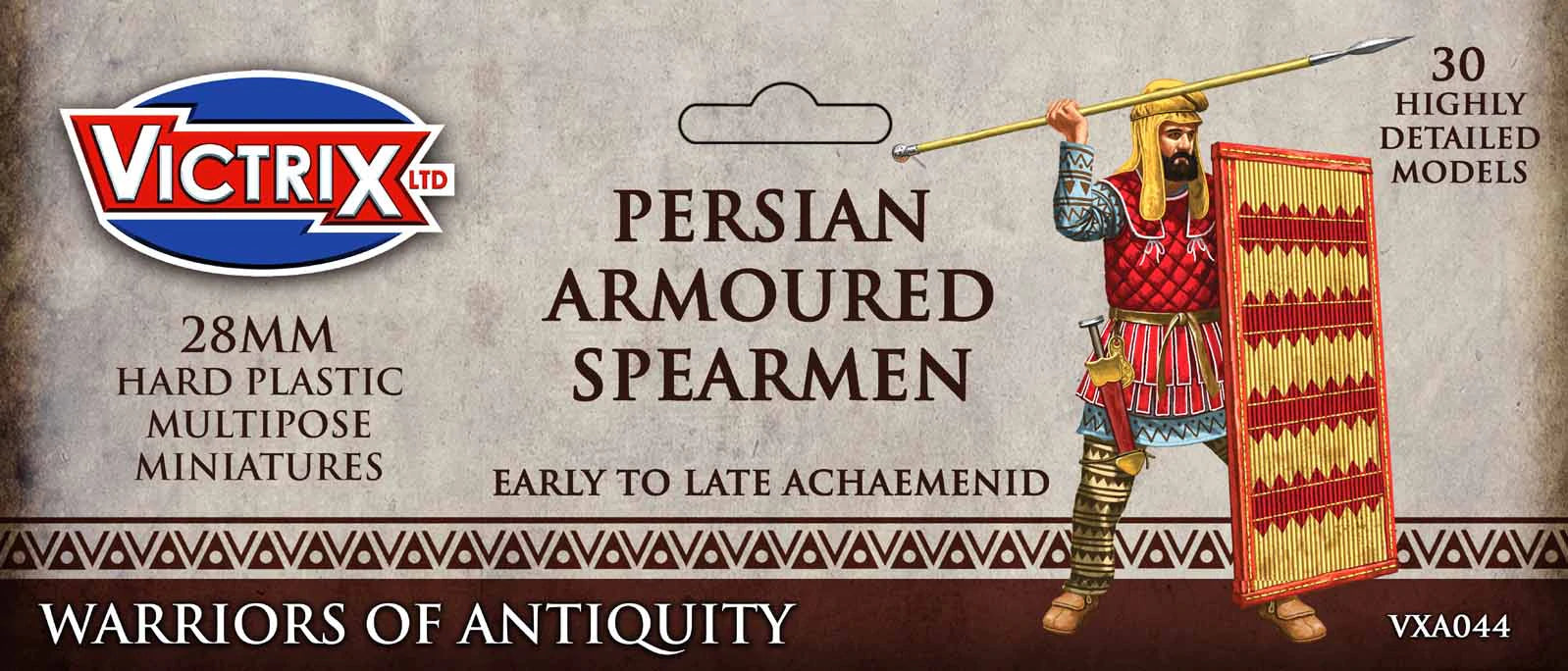 Persian Armoured Spearman, 28 mm Scale Model Plastic Figures