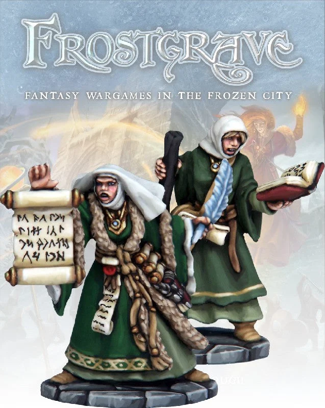 Frostgrave Sigilist & Apprentice, 28 mm Scale Model Metal Figures