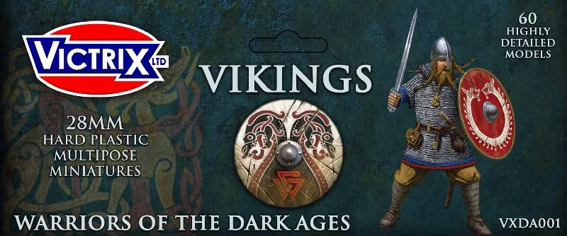 Vikings, 28 mm Scale Model Plastic Figures