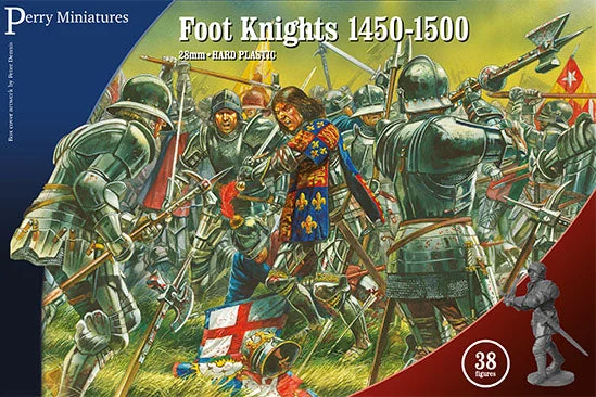 Wars Of The Roses Foot Knights 1450 -1500, 28 mm Scale Model Plastic Figures