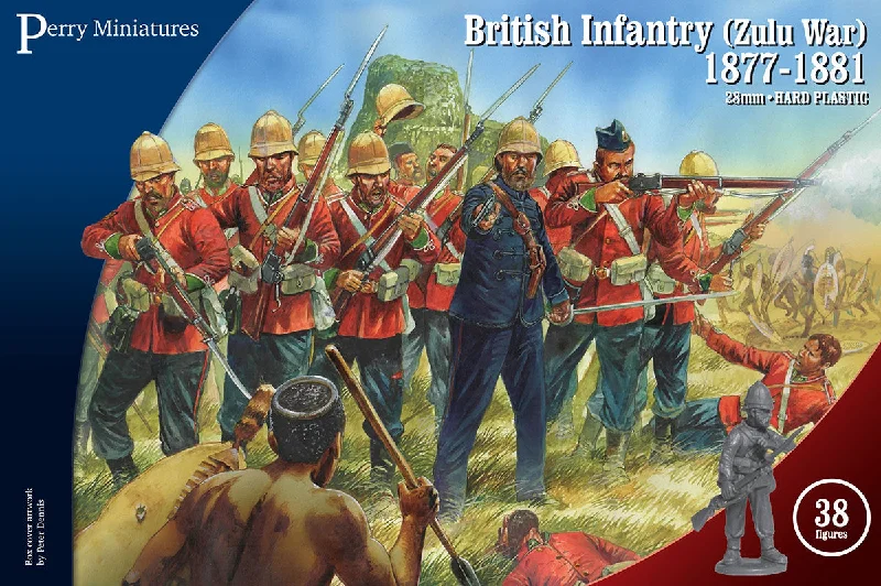 Zulu War, British Infantry 1877 - 1881, 28 mm Scale Model Plastic Figures