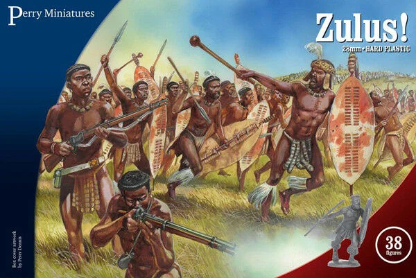 Zulus 28 mm Scale Model Plastic Figures